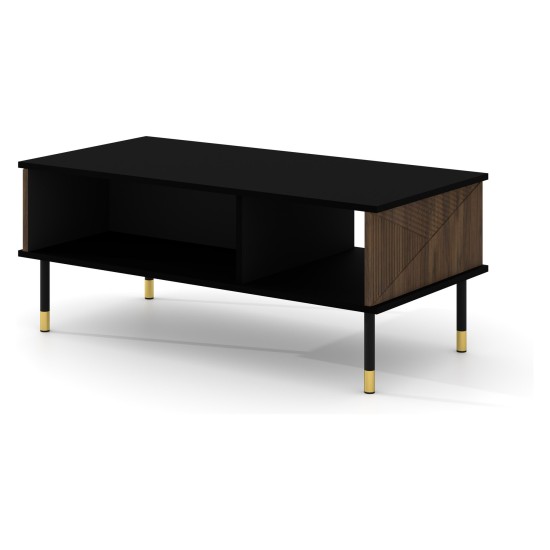 WOODY IV coffee table 110 cm, black mat with Catania oak WOODY IV coffee table 110 cm, black mat with Catania oak