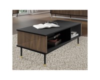 WOODY IV coffee table 110 cm, black mat with Catania oak WOODY IV coffee table 110 cm, black mat with Catania oak
