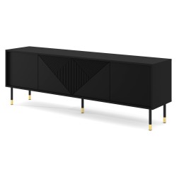 WOODY TV unit 180 cm, 4 doors, black mat WOODY TV unit 180 cm, 4 doors, black mat