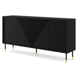 WOODY chest 180 cm, 4 doors, black mat WOODY chest 180 cm, 4 doors, black mat