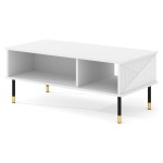 WOODY coffee table 110 cm, white mat