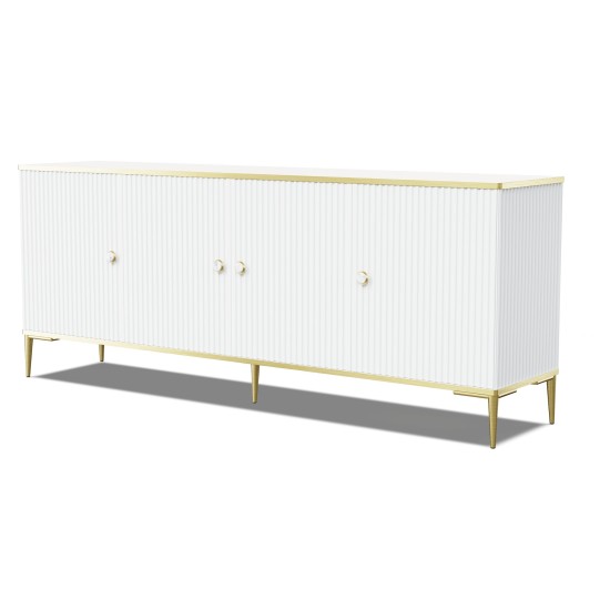 PETRA chest 182 cm, 4 doors, white mat