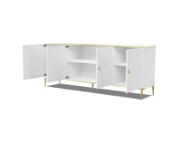 PETRA chest 182 cm, 4 doors, white mat