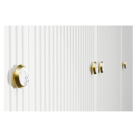 PETRA chest 182 cm, 4 doors, white mat