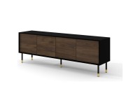 SHERWOOD TV unit 180 cm, 4 doors, black mat with Catania oak SHERWOOD TV unit 180 cm, 4 doors, black mat with Catania oak
