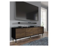 SHERWOOD TV unit 180 cm, 4 doors, black mat with Catania oak SHERWOOD TV unit 180 cm, 4 doors, black mat with Catania oak