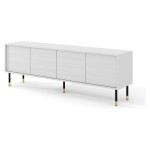 SHERWOOD TV unit 180 cm, 4 doors, white mat