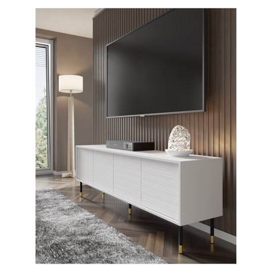SHERWOOD TV unit 180 cm, 4 doors, white mat SHERWOOD TV unit 180 cm, 4 doors, white mat
