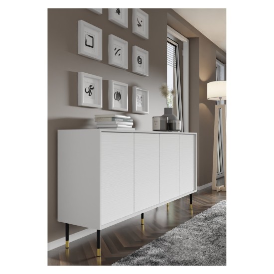 SHERWOOD chest 180 cm, 4 doors, white mat SHERWOOD chest 180 cm, 4 doors, white mat