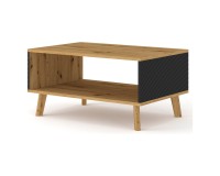 LUXI coffee table 90 cm, artisan oak with black mat LUXI coffee table 90 cm, artisan oak with black mat
