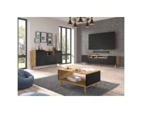 LUXI coffee table 90 cm, artisan oak with black mat LUXI coffee table 90 cm, artisan oak with black mat
