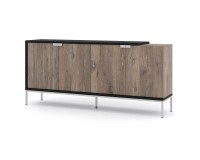 TOLEDO chest 191 cm, 4 doors, Flagstaff oak with black mat TOLEDO chest 191 cm, 4 doors, Flagstaff oak with black mat