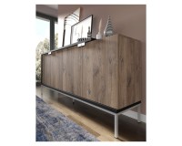 TOLEDO chest 191 cm, 4 doors, Flagstaff oak with black mat TOLEDO chest 191 cm, 4 doors, Flagstaff oak with black mat