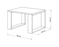 LUCA coffee table 60x60 cm, white mat LUCA coffee table 60x60 cm, white mat