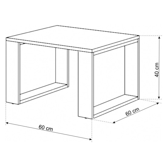 LUCA coffee table 60x60 cm, white mat LUCA coffee table 60x60 cm, white mat