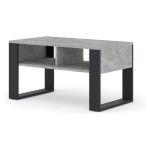 LUCA coffee table 90x48 cm with a shelf, concrete