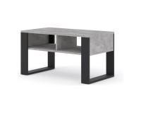 LUCA coffee table 90x48 cm with a shelf, concrete LUCA coffee table 90x48 cm with a shelf, concrete