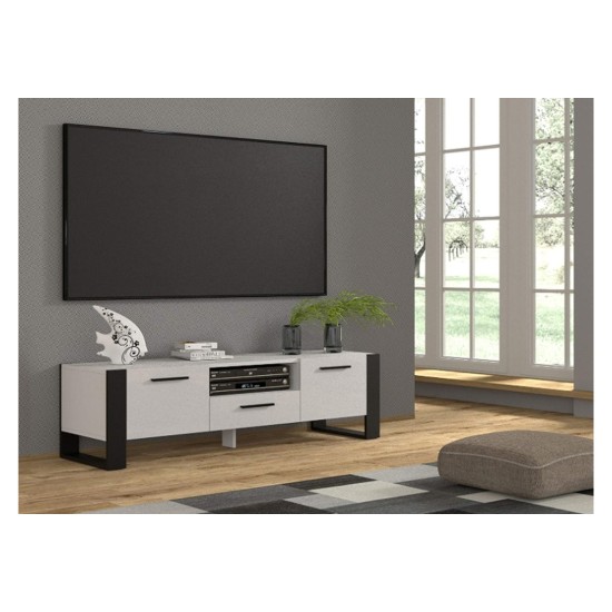 TV stand NUKA 160 cm, white matt