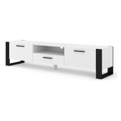 TV stand NUKA 200 cm, white matt