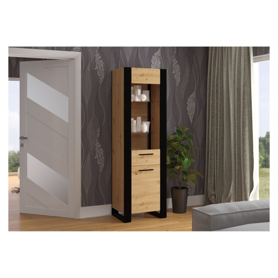 Display cabinet NUKA E 58 cm, artisan oak