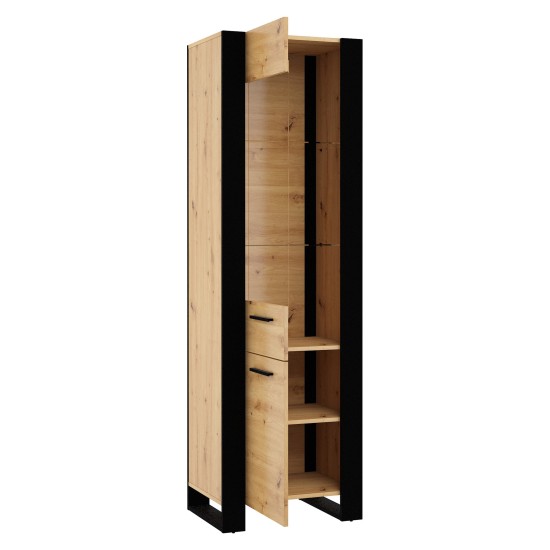 Display cabinet NUKA E 58 cm, artisan oak
