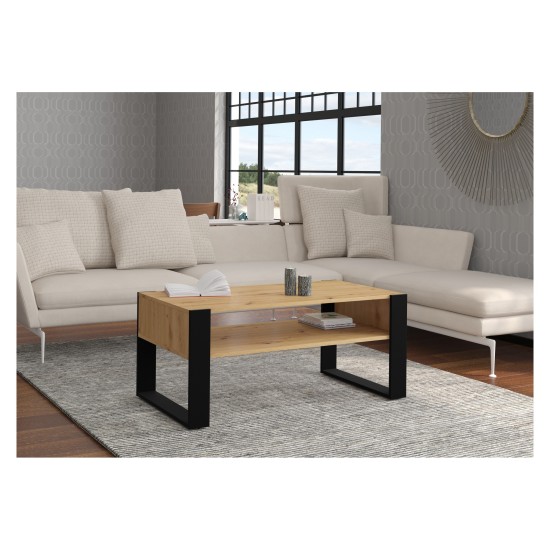 Coffee table NUKA F 110 cm, white matt