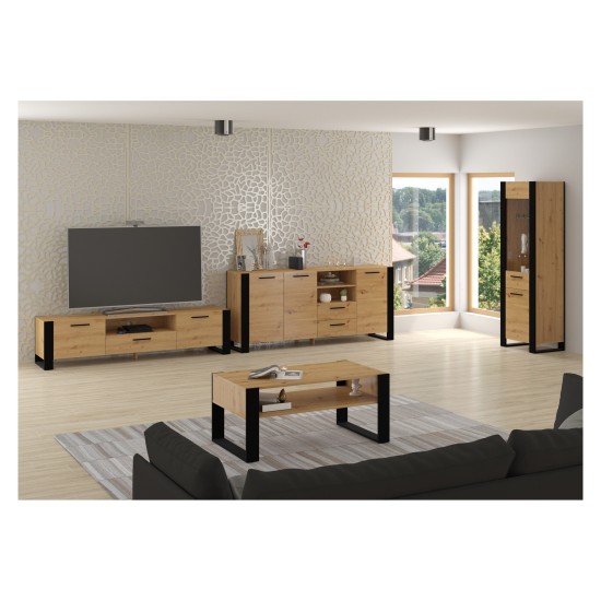 Coffee table NUKA F 110 cm, white matt