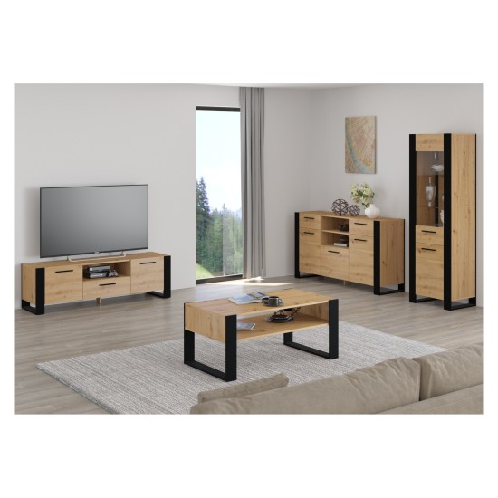 Coffee table NUKA F 110 cm, white matt