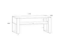 Coffee table NUKA F 110 cm, white matt