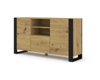 Chest of drawers MONDI 158 cm, 2 doors and 1 drawer, artisan oak