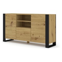 Chest of drawers MONDI 158 cm, 2 doors and 1 drawer, artisan oak