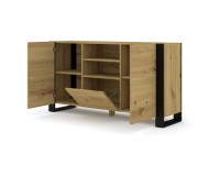 Chest of drawers MONDI 158 cm, 2 doors and 1 drawer, artisan oak