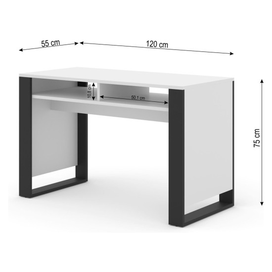 Desk MONDI 120 cm, white matt