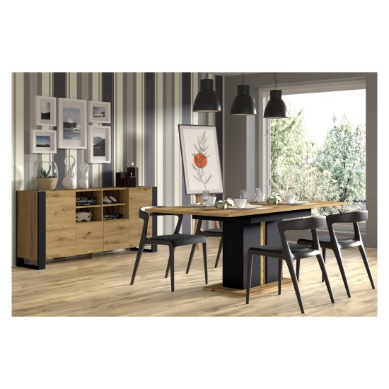 Extendable dining table MONDI 160 cm, artisan oak Extendable dining table MONDI 160 cm, artisan oak