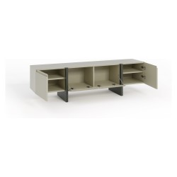 TV stand QUEEN 180 cm, 2 doors and 2 drawers, cashmere with graphite TV stand QUEEN 180 cm, 2 doors and 2 drawers, cashmere with graphite