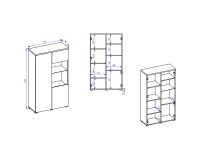 Display cabinet MODO 80 cm, cashmere Display cabinet MODO 80 cm, cashmere