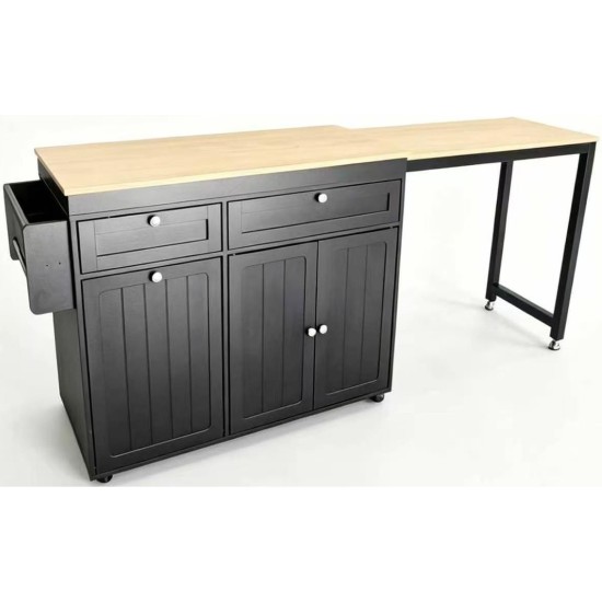 Showing image for Jamaica Kitchen Island with Pull Out Table, 123 cm Jamaica Kitchen Island with Pull Out Table, 123 cm