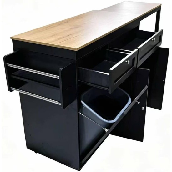 Showing image for Jamaica Kitchen Island with Pull Out Table, 123 cm Jamaica Kitchen Island with Pull Out Table, 123 cm