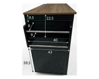Showing image for Jamaica Kitchen Island with Pull Out Table, 123 cm Jamaica Kitchen Island with Pull Out Table, 123 cm