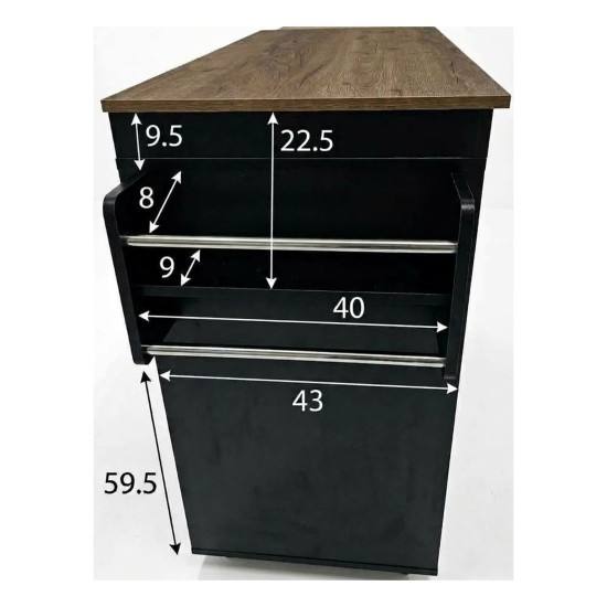 Showing image for Jamaica Kitchen Island with Pull Out Table, 123 cm Jamaica Kitchen Island with Pull Out Table, 123 cm