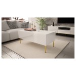 Coffee table GINAX 120 cm, white gloss