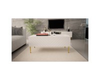 Coffee table GINAX 120 cm, white gloss