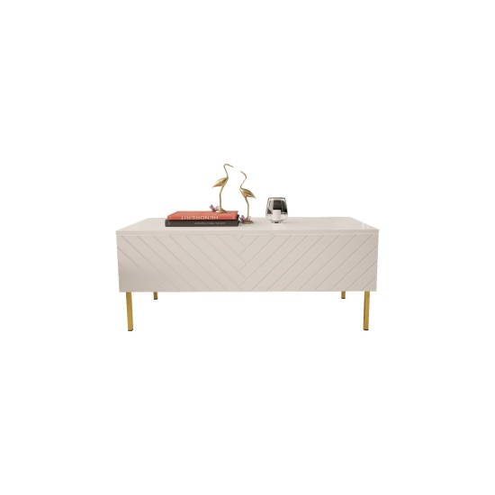 Coffee table GINAX 120 cm, white gloss