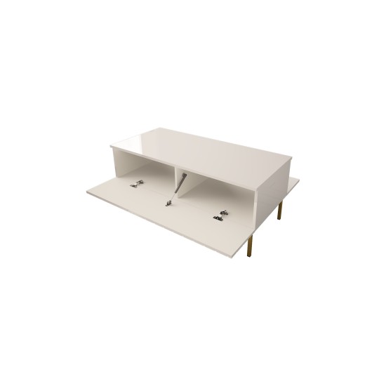 Coffee table GINAX 120 cm, white gloss