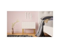Bedside table HESSERACT 50 cm, one drawer, white gloss