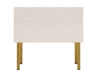 Bedside table HESSERACT 50 cm, one drawer, white gloss