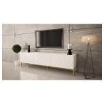 TV stand HESSERACT 190 cm, white gloss