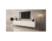 TV stand HESSERACT 190 cm, white gloss