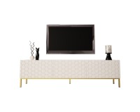 TV stand HESSERACT 190 cm, white gloss