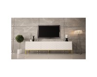 TV stand HESSERACT 190 cm, white gloss